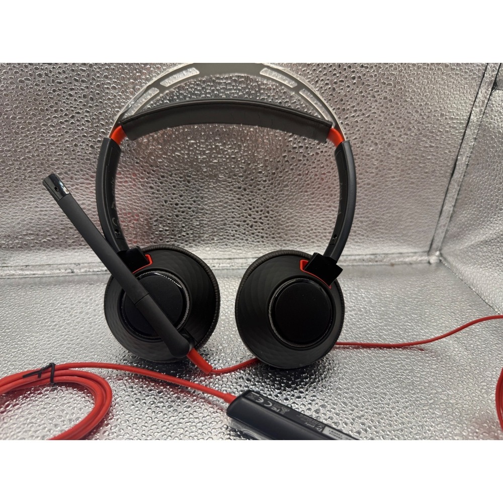 Poly EncorePro HW520V Stereo Headset with Noise Cancelling Mic Red Cord